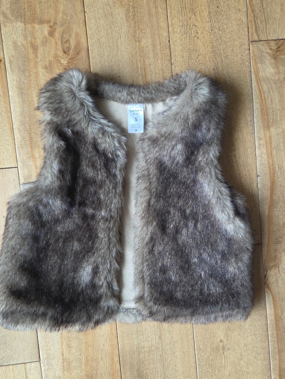 Carter's Girls Faux Fur Vest in Brown